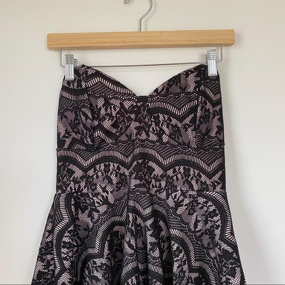 Windsor Black Lace Strapless Fit n’ Flare Dress - Picture 2 of 8
